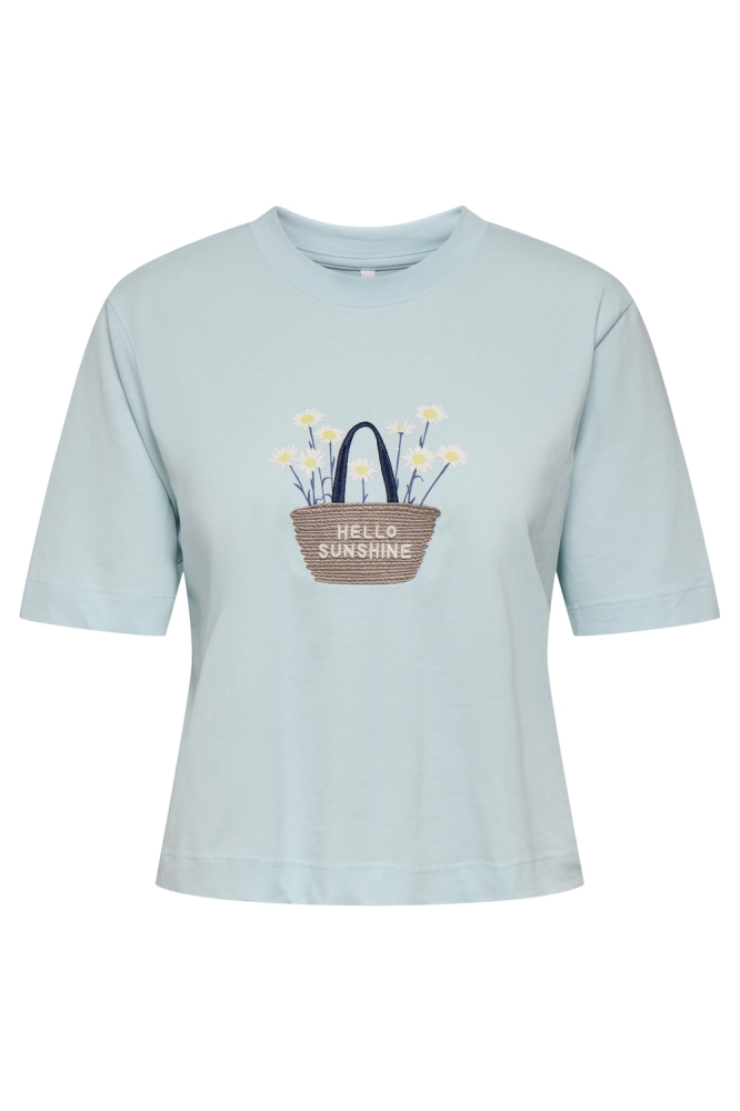 ONLVITA LIFE S/S SUMMER TOP BOX JRS 15349876 STARLIGHT BLUE/SUNSHINE